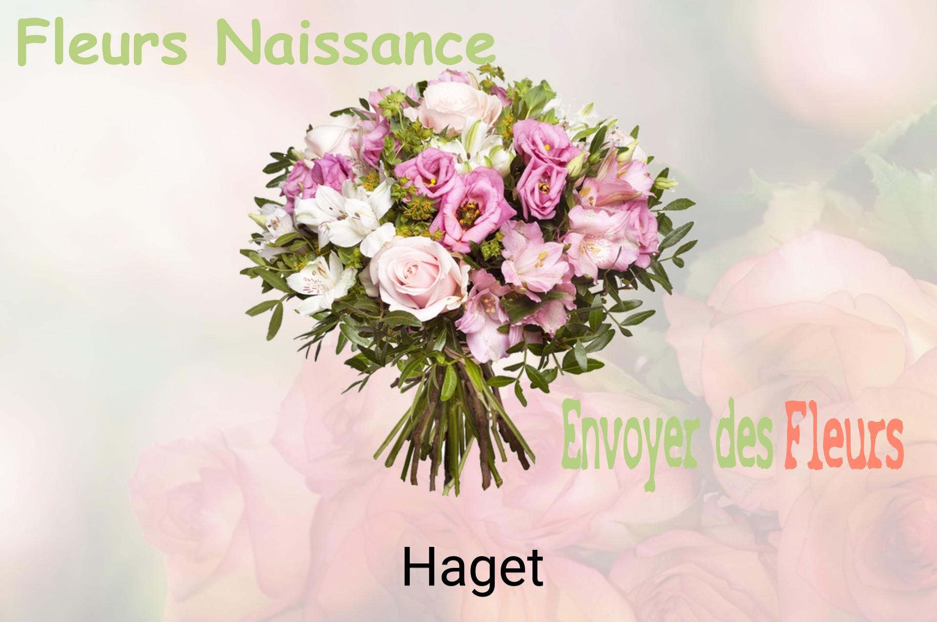 Bouquet de fleurs de naissance livré à Haget